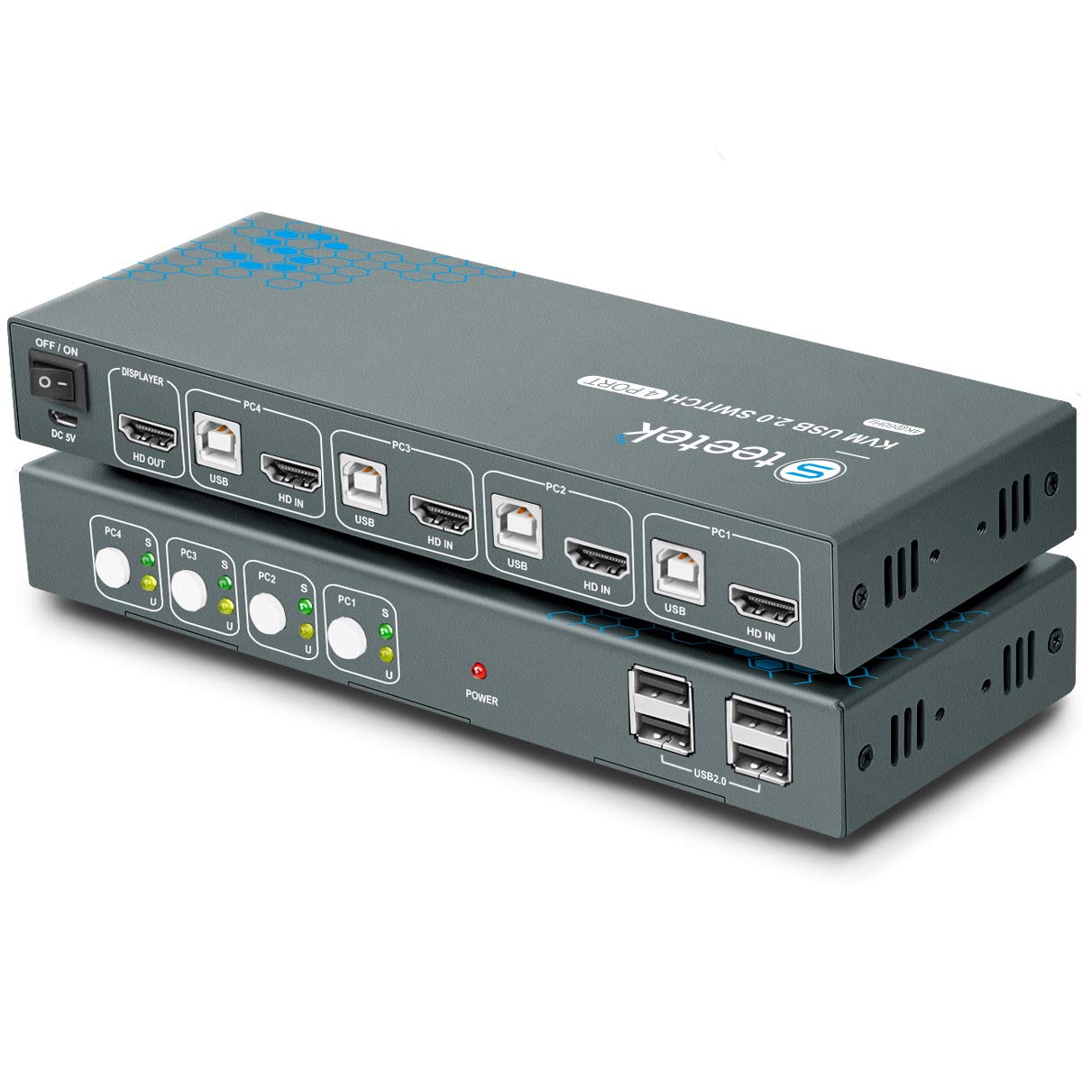 HDMI 4 Port 4K@60Hz USB KVM Switch with Cables G36571