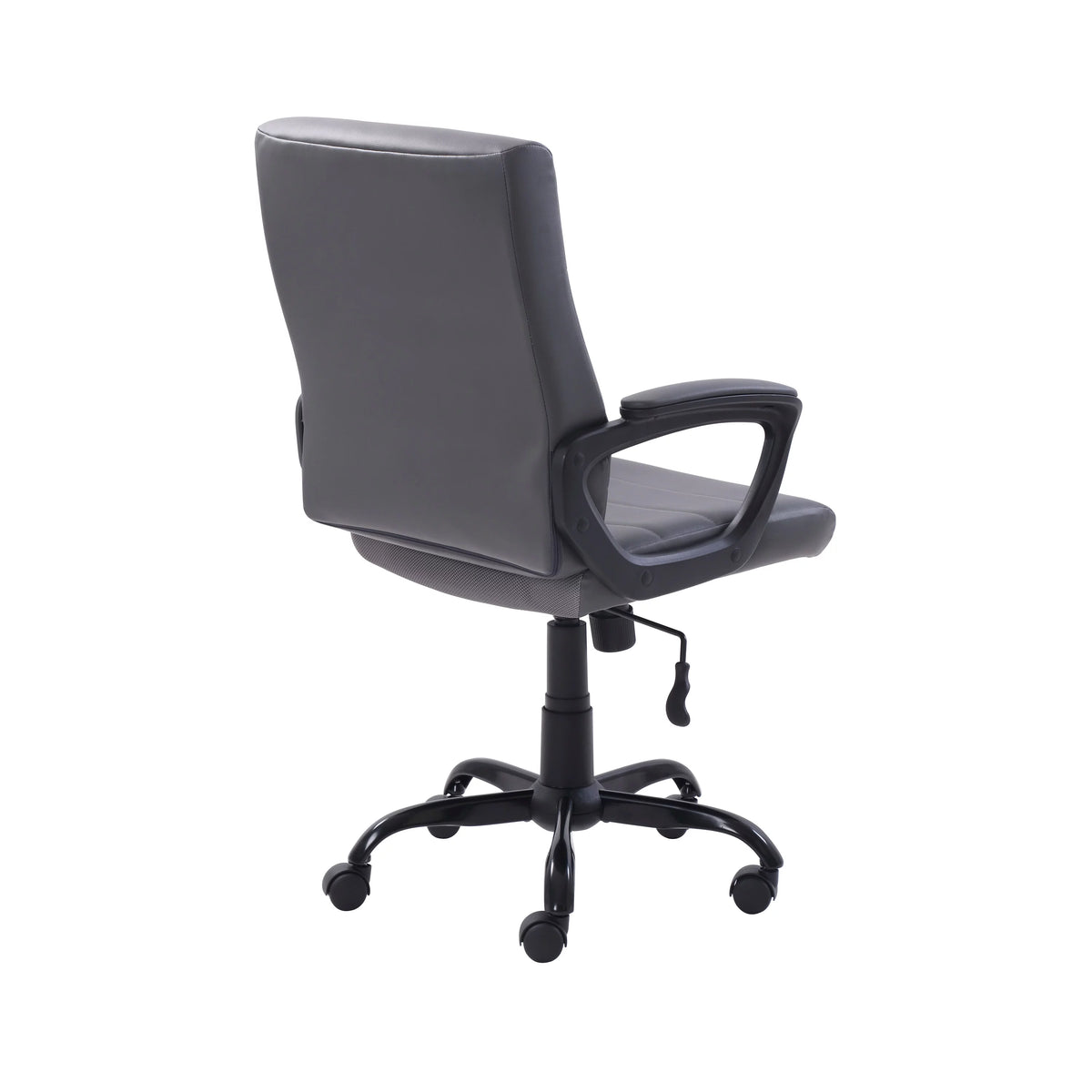 Gray Bonded Leather Mid-Back Office Chair A8431