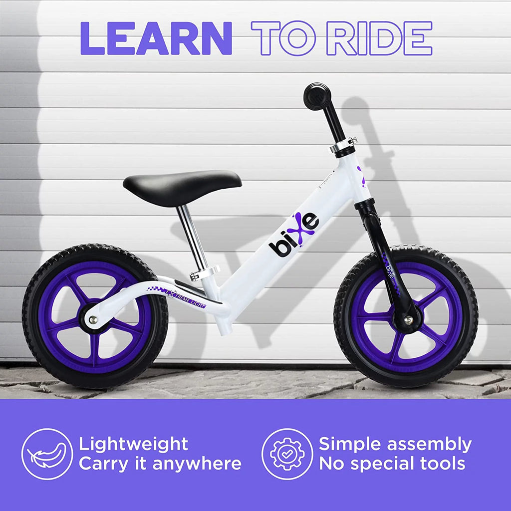 Aluminum Toddler Balance Bike Lightweight 12” No-Pedal Purple X5627