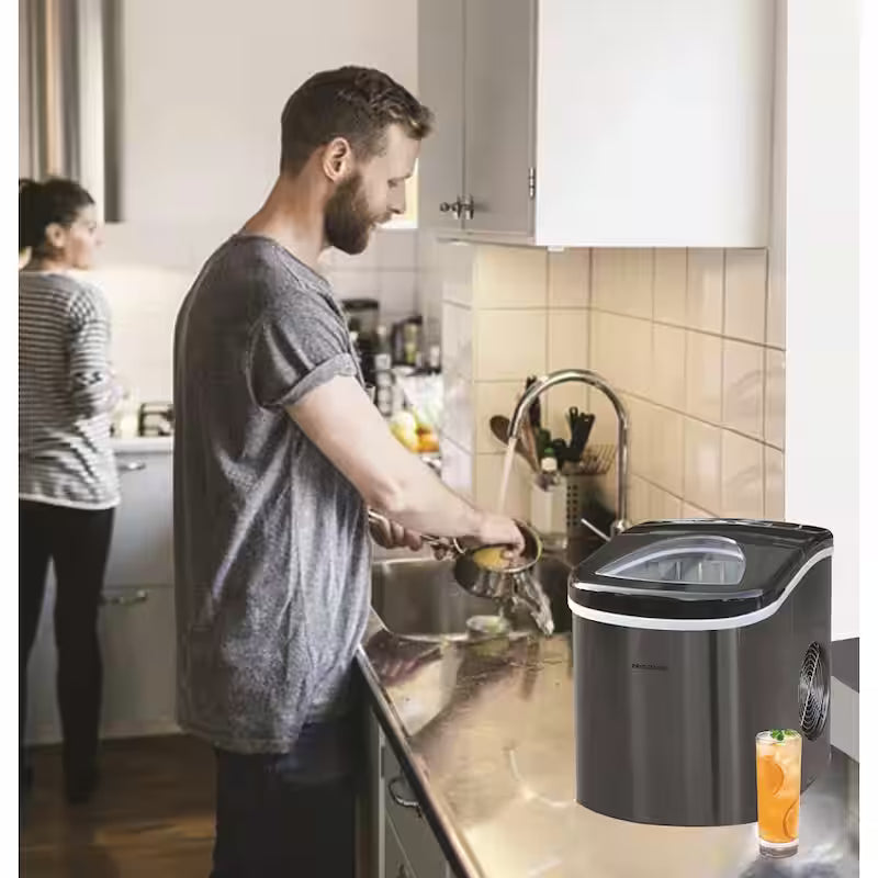 Portable Countertop Ice Maker in Stainless Steel O499105