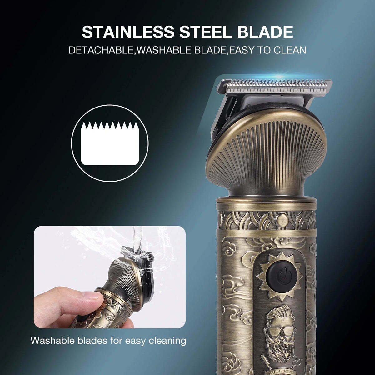 6-in-1 Cordless USB Rechargeable T-Blade Beard Trimmer Z848