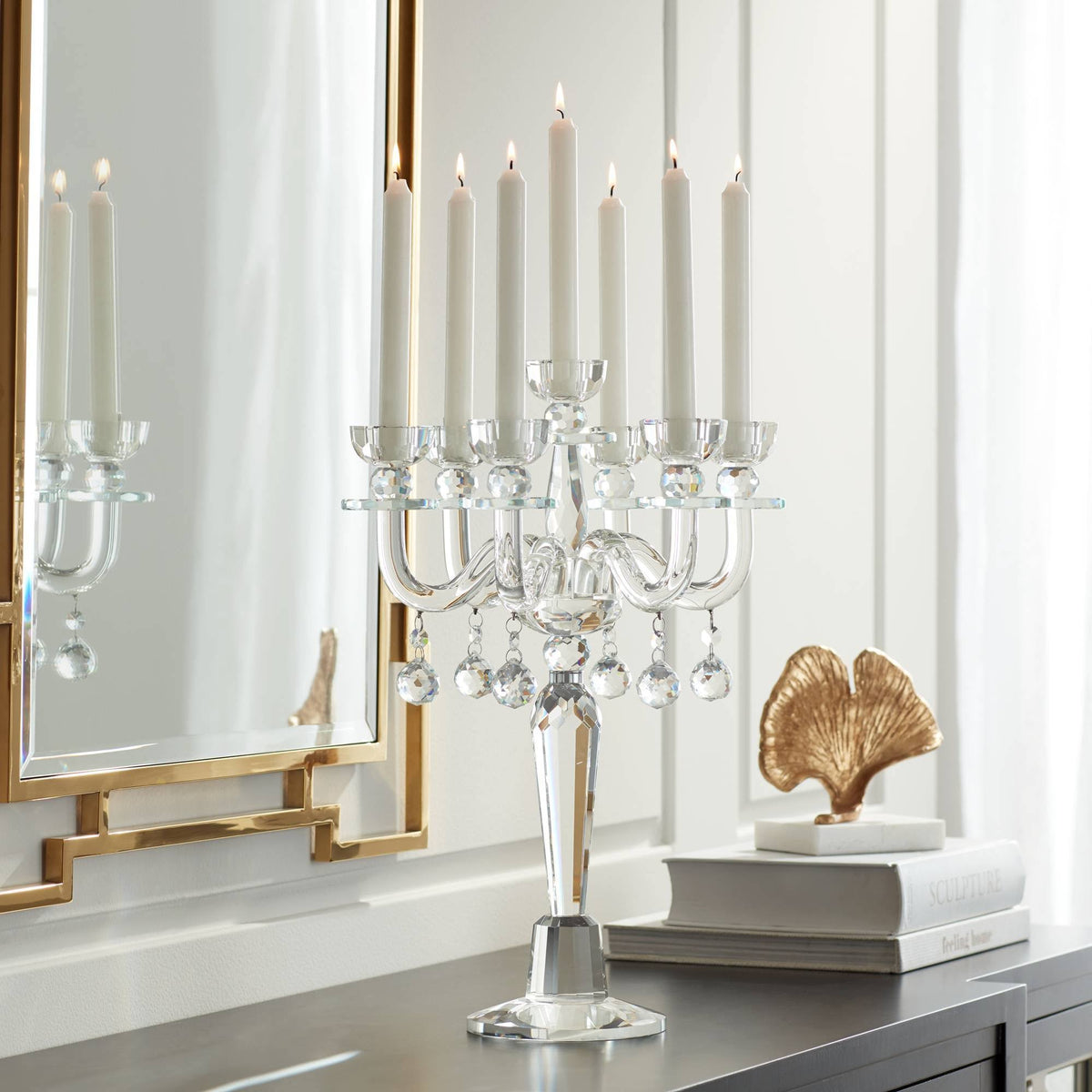 Crystal Candelabra Taper Candle Holder X9907