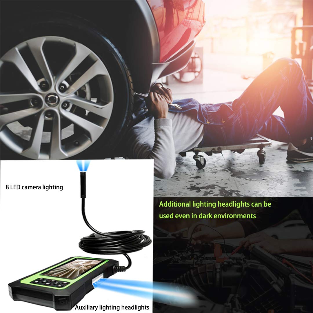 Endoscope Camera with Lights, 1080P HD Borescope Camera 4.3 Inch LCD Screen IP67 Waterproof, 3000mAh Battery, 32GB TF Card N5706