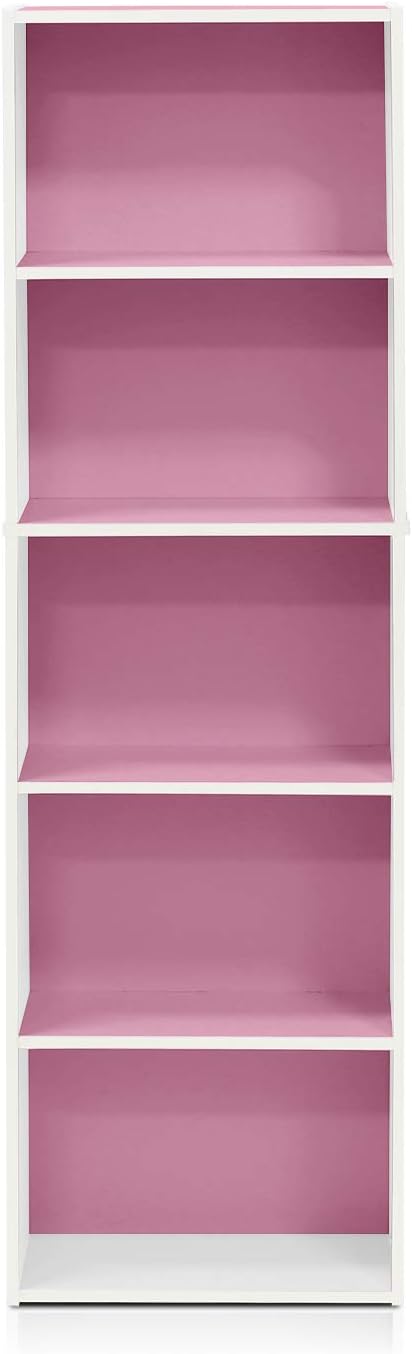 5-Tier Reversible Color Open Shelf Bookcase D900