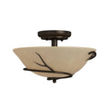 Blackened Bronze 2-Light Flush Mount L1304