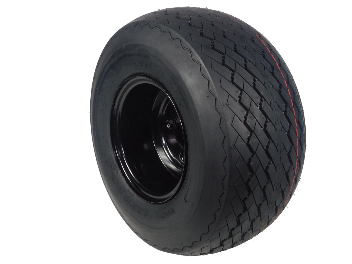 18x8.5-8 Golf Cart Tire with Black Rim 4 Pack K32779