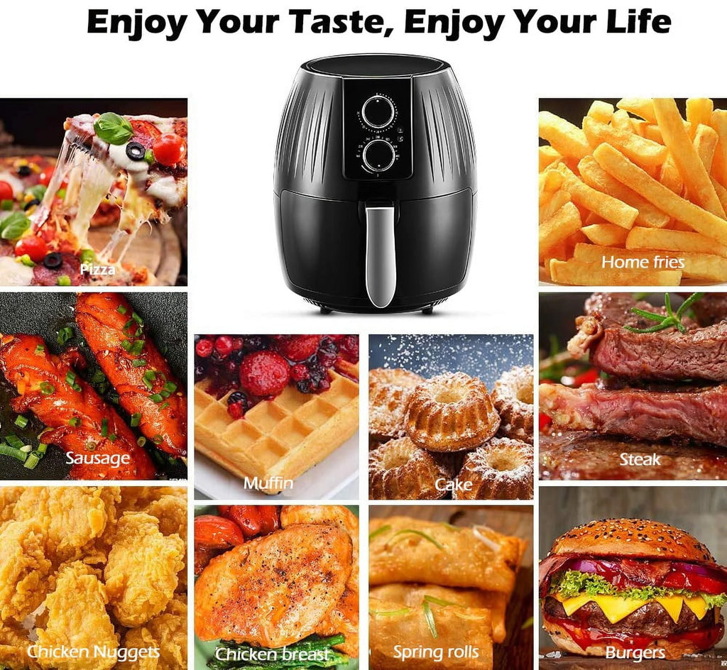 5.8 Qt Electric Air Fryer with Non-Stick Basket S1135