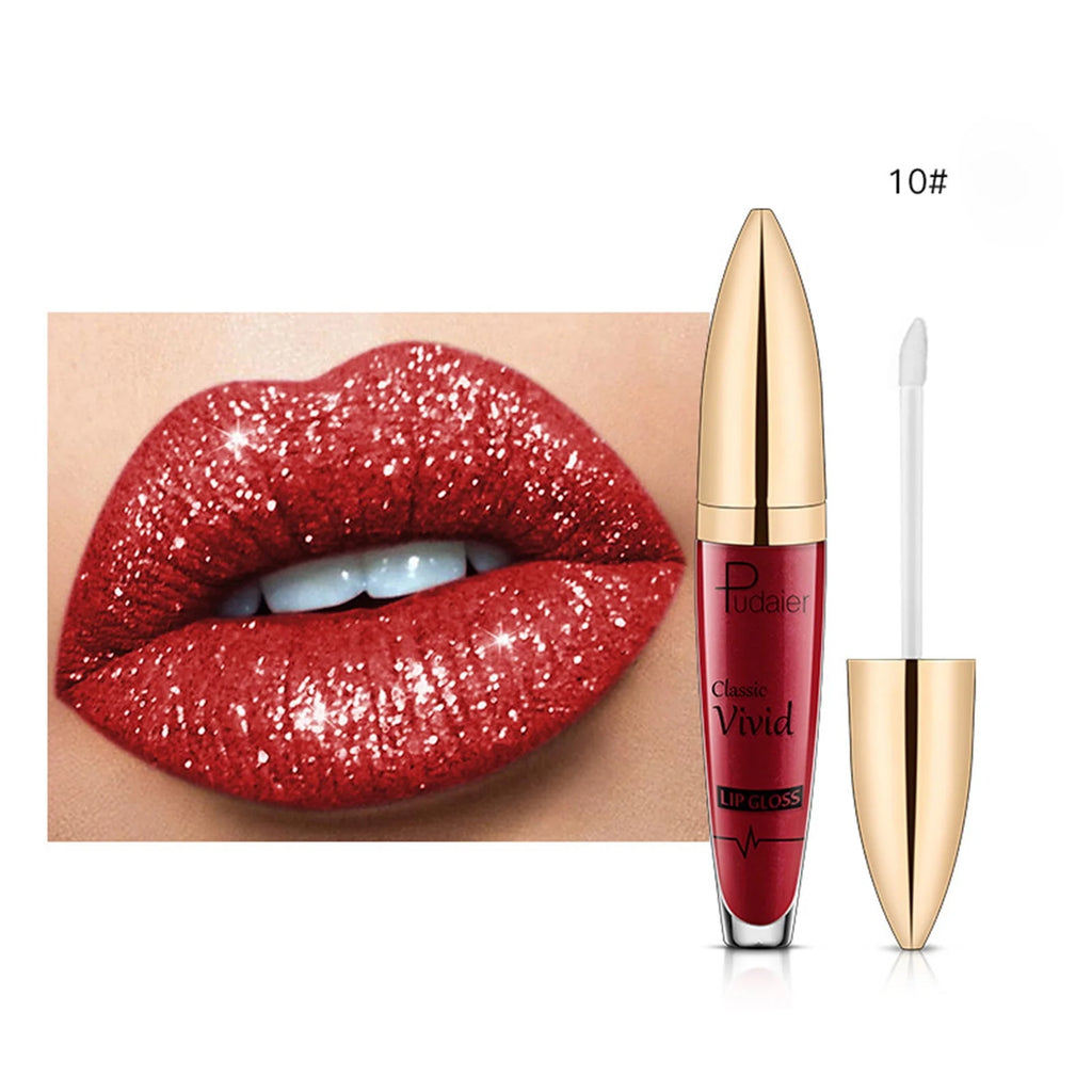Shiny Long Lasting Glitter Lipstick, 5ml Y8699