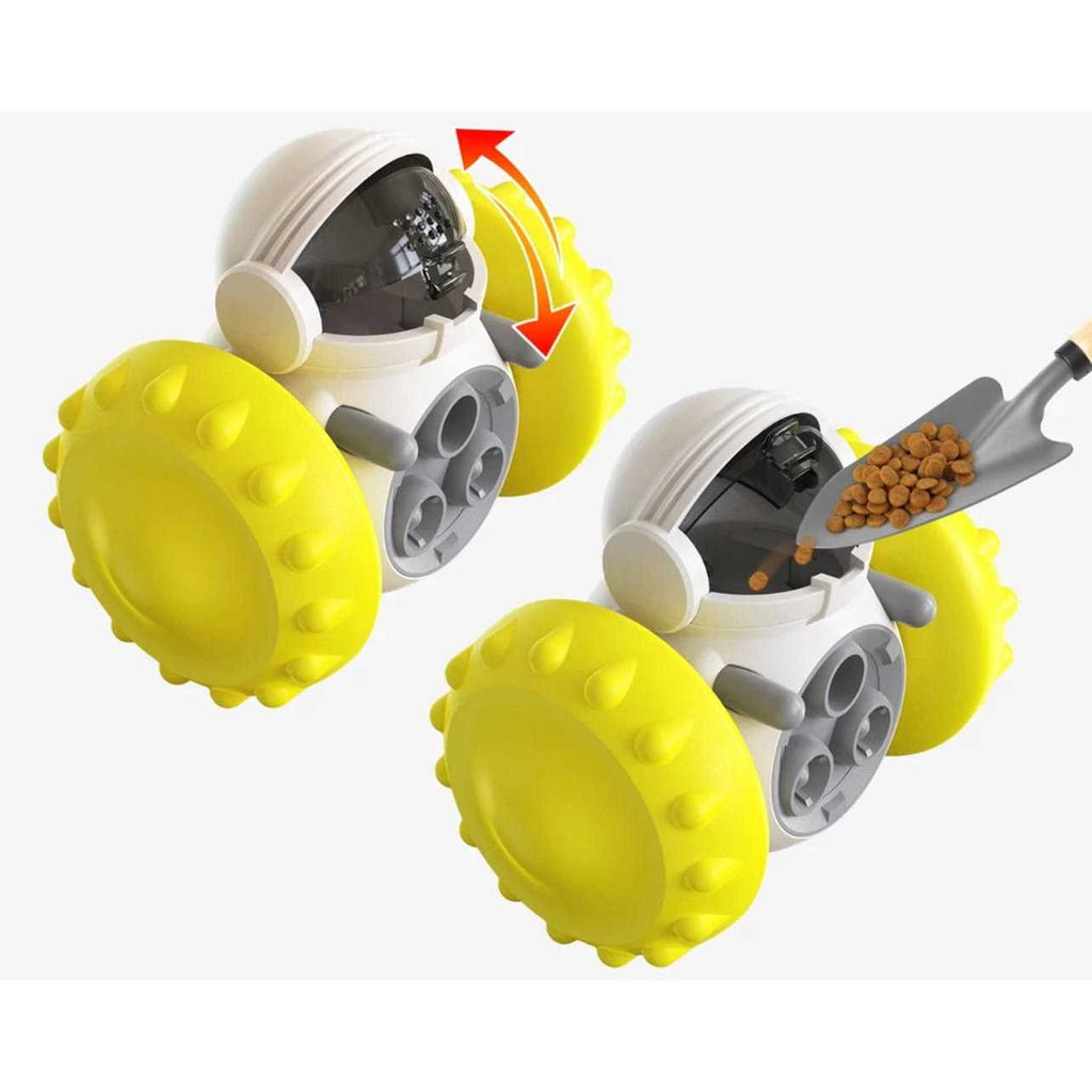 Robot Shaped Treat Dispenser Push Toy for Pet C5890