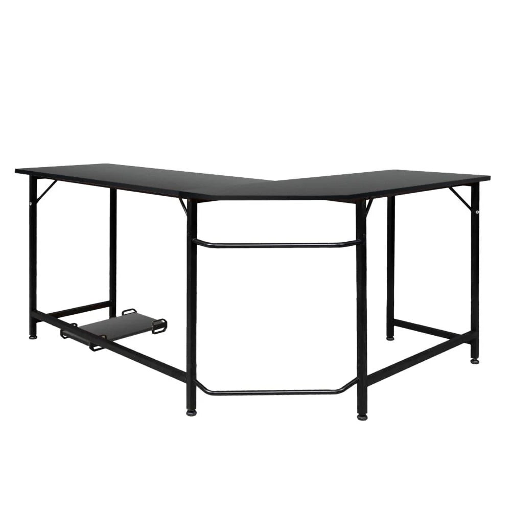 Black L-Shaped Computer Desk I48312