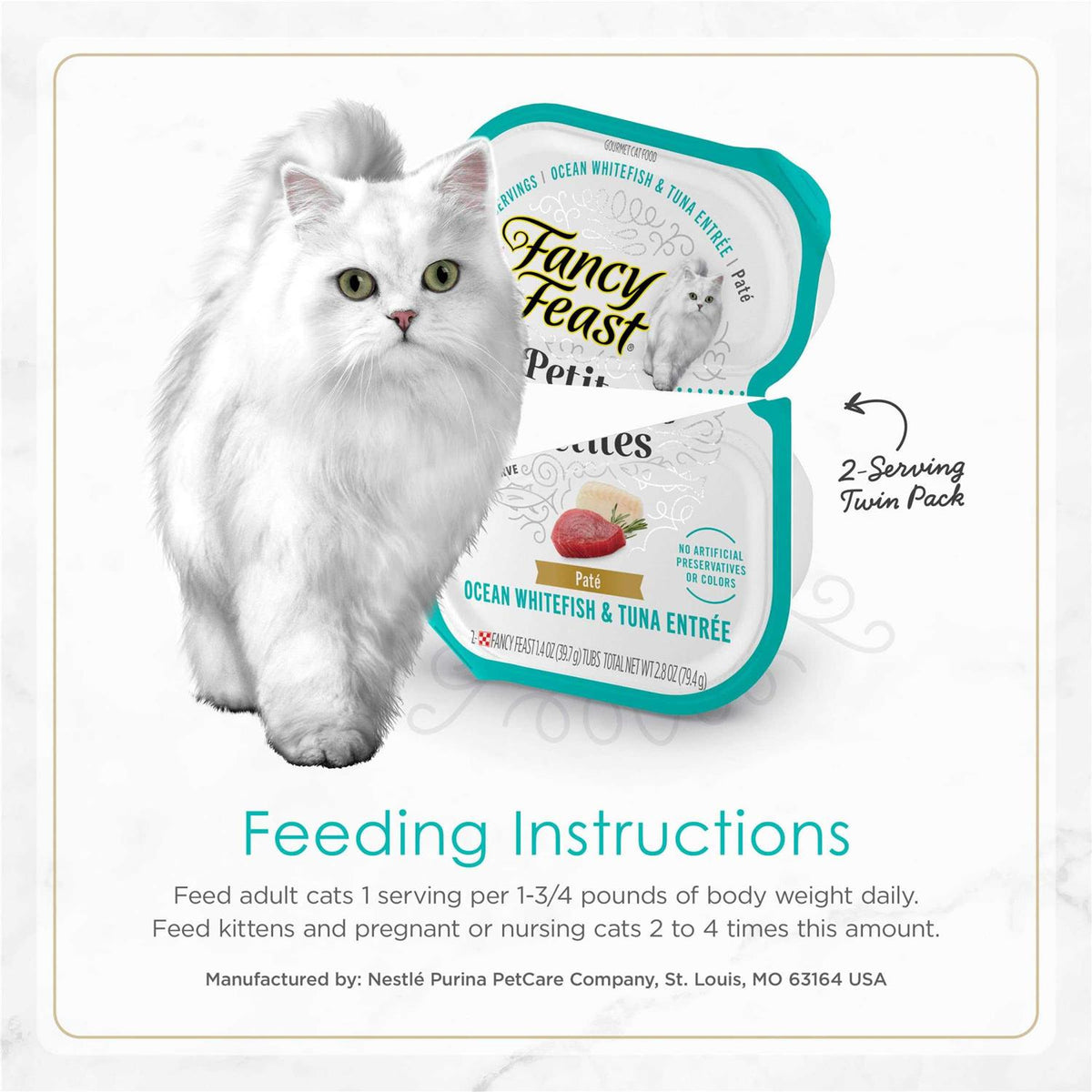 Ocean Whitefish & Tuna Pate Wet Cat Food W826847