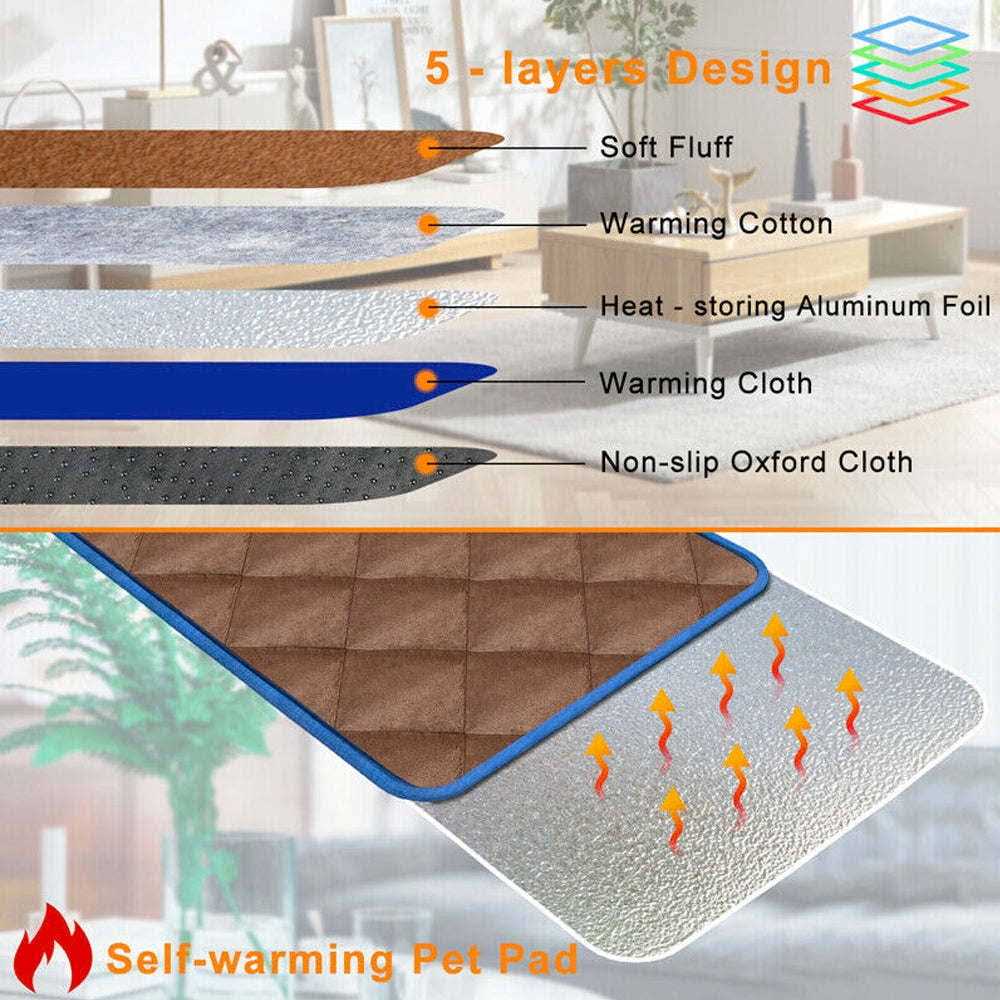Self Heating Cat Mat Pet Bed Mat N9763