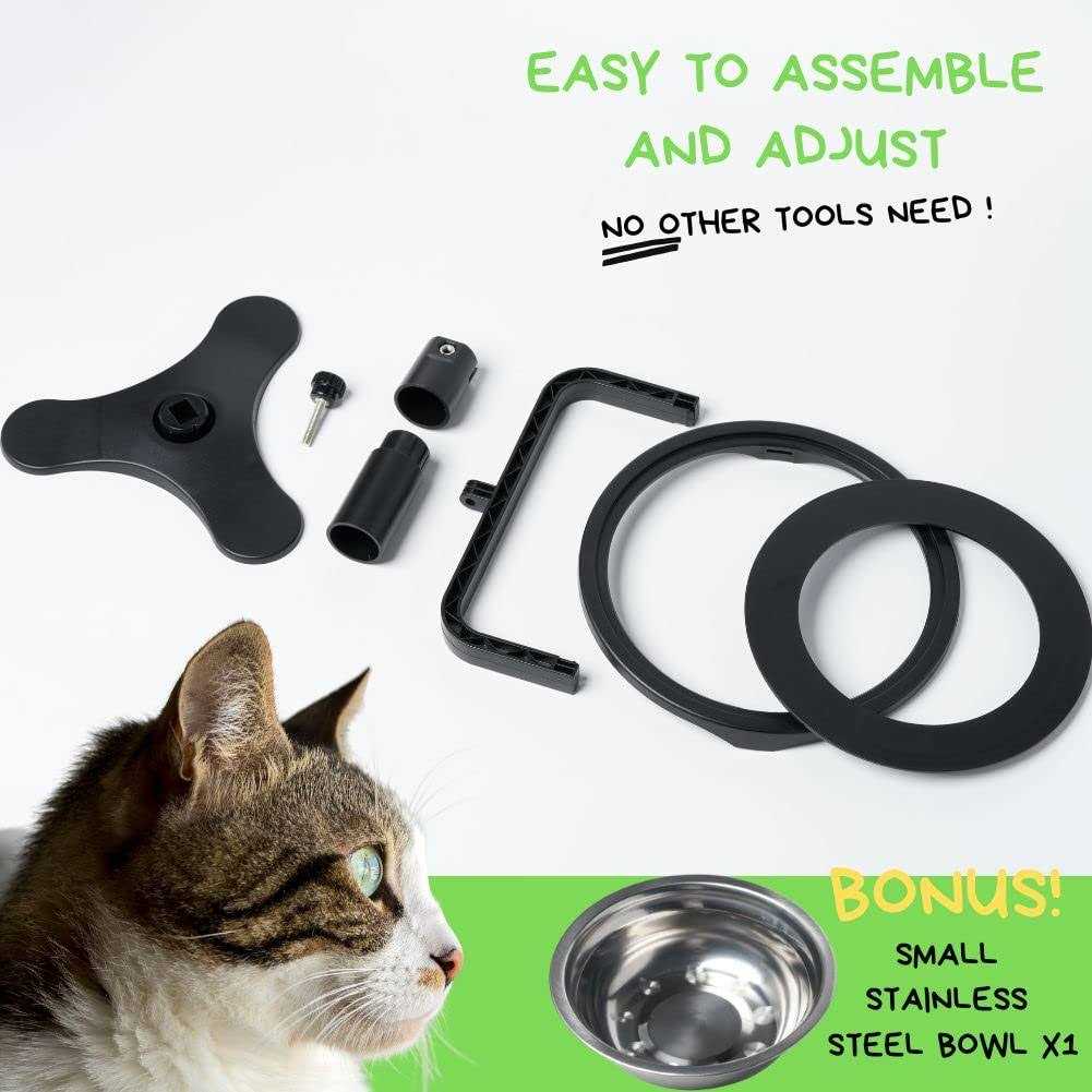 Adjustable Raised Cat Food Bowl G7132
