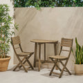 2 Seater Folding Acacia Wood Bistro Table Set M84851