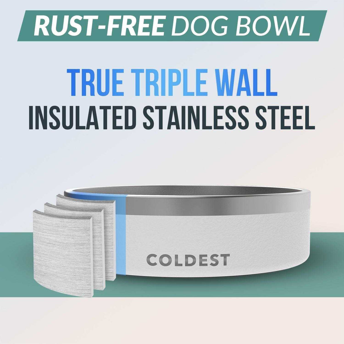 Stainless Steel Non Slip Insulated Dog Bowl N428677