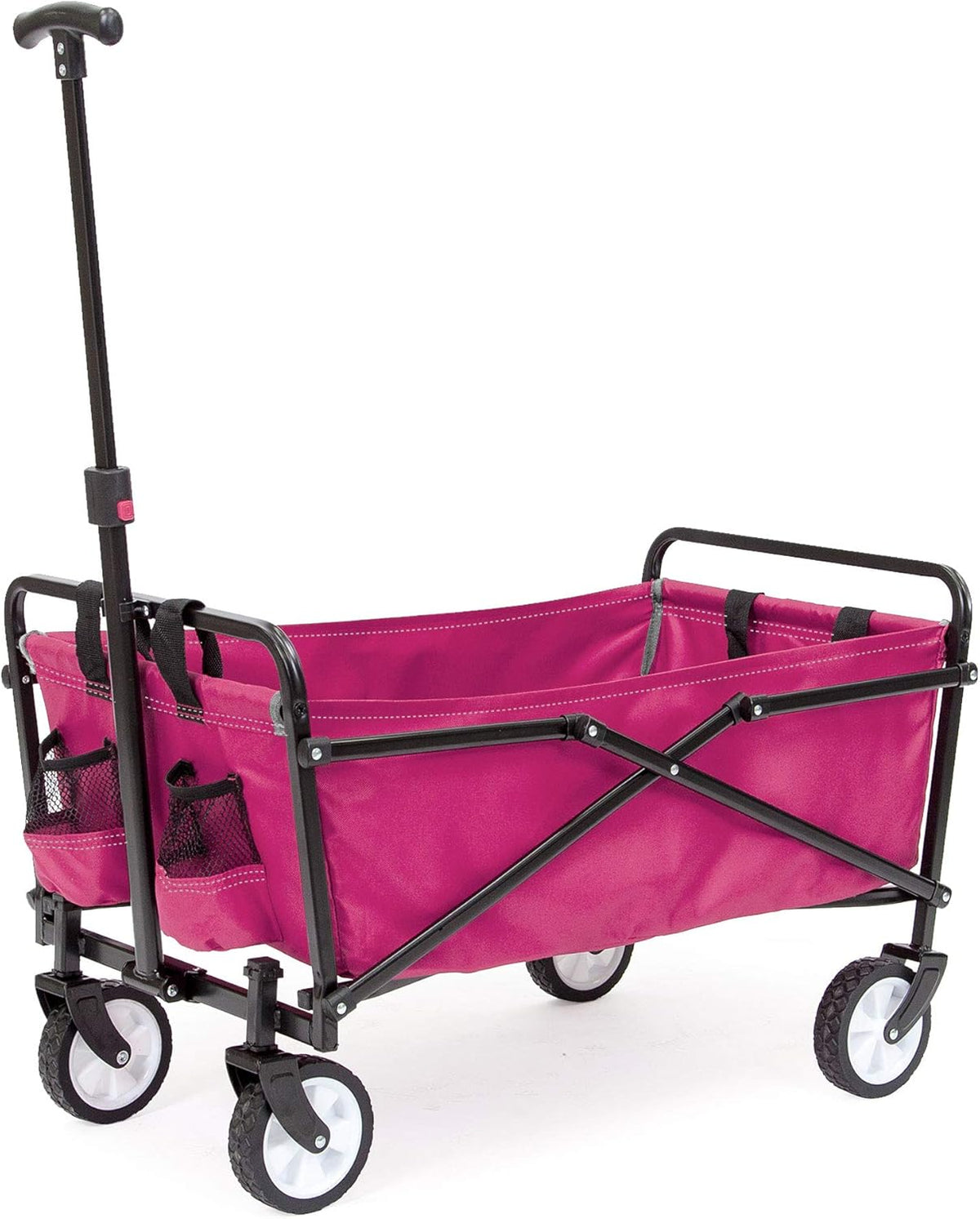Lightweight Steel Frame Folding Utility Wagon Cart with Pockets L7566