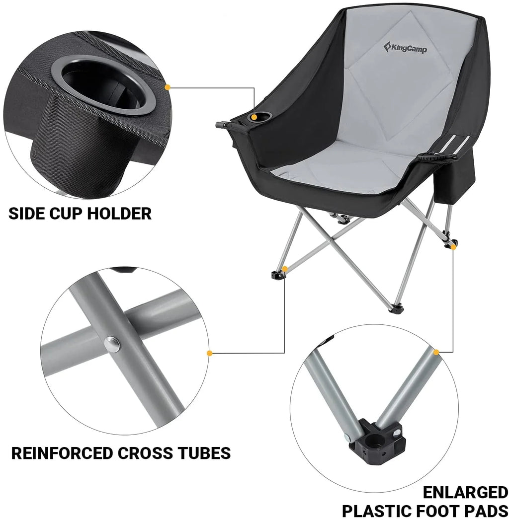 Oversized Folding Camping Chair Black G351091