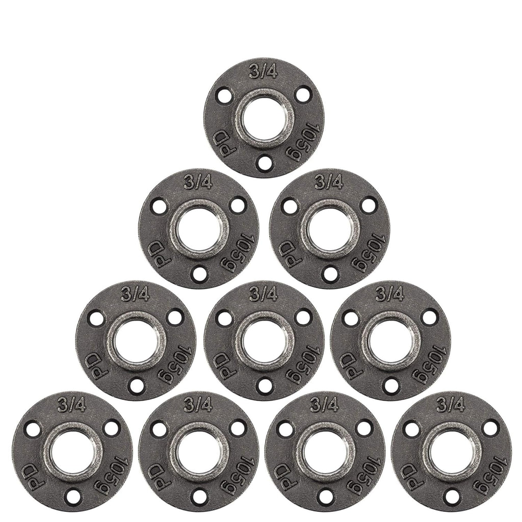 1 Inch Black Malleable Cast Iron Floor Flange 10 Pack B912