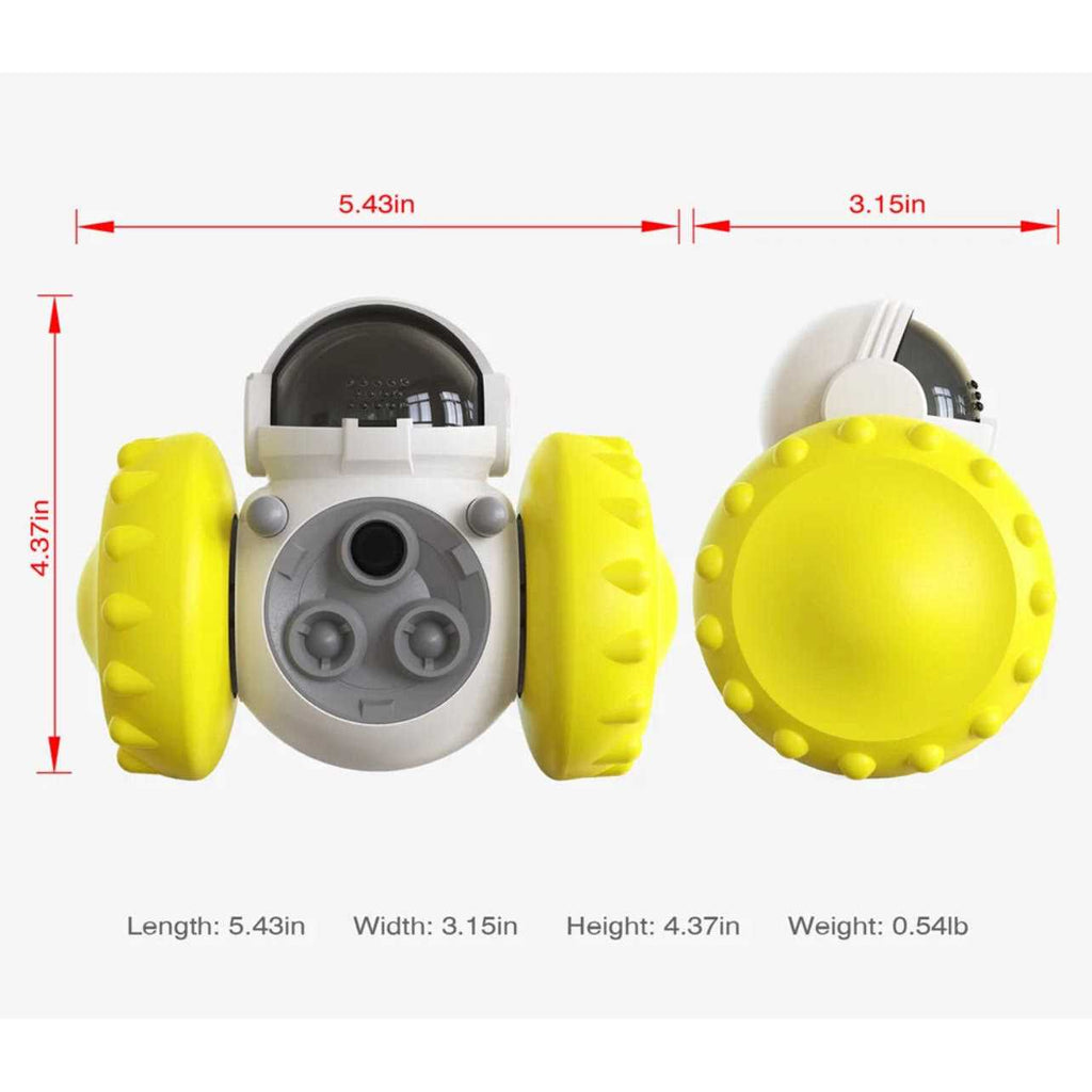 Robot Shaped Treat Dispenser Push Toy for Pet C5890