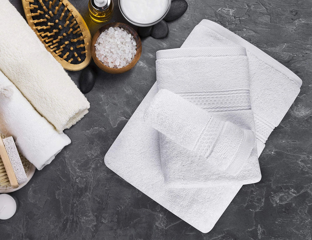 8 Piece Beige 650 GSM 100% Cotton Bath Towels Set W593