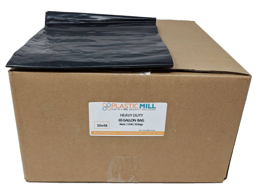 65 Gallon Black 3 Mil Contractor Bags Z298228
