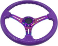 14 inch Deep Dish Car Racing Steering Wheel with Horn T422957
