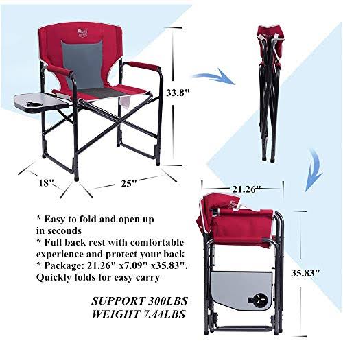 Folding Aluminum Camping Chair with Side Table X512