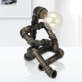 Bronze Iron Water Pipe Robot Lamp D925