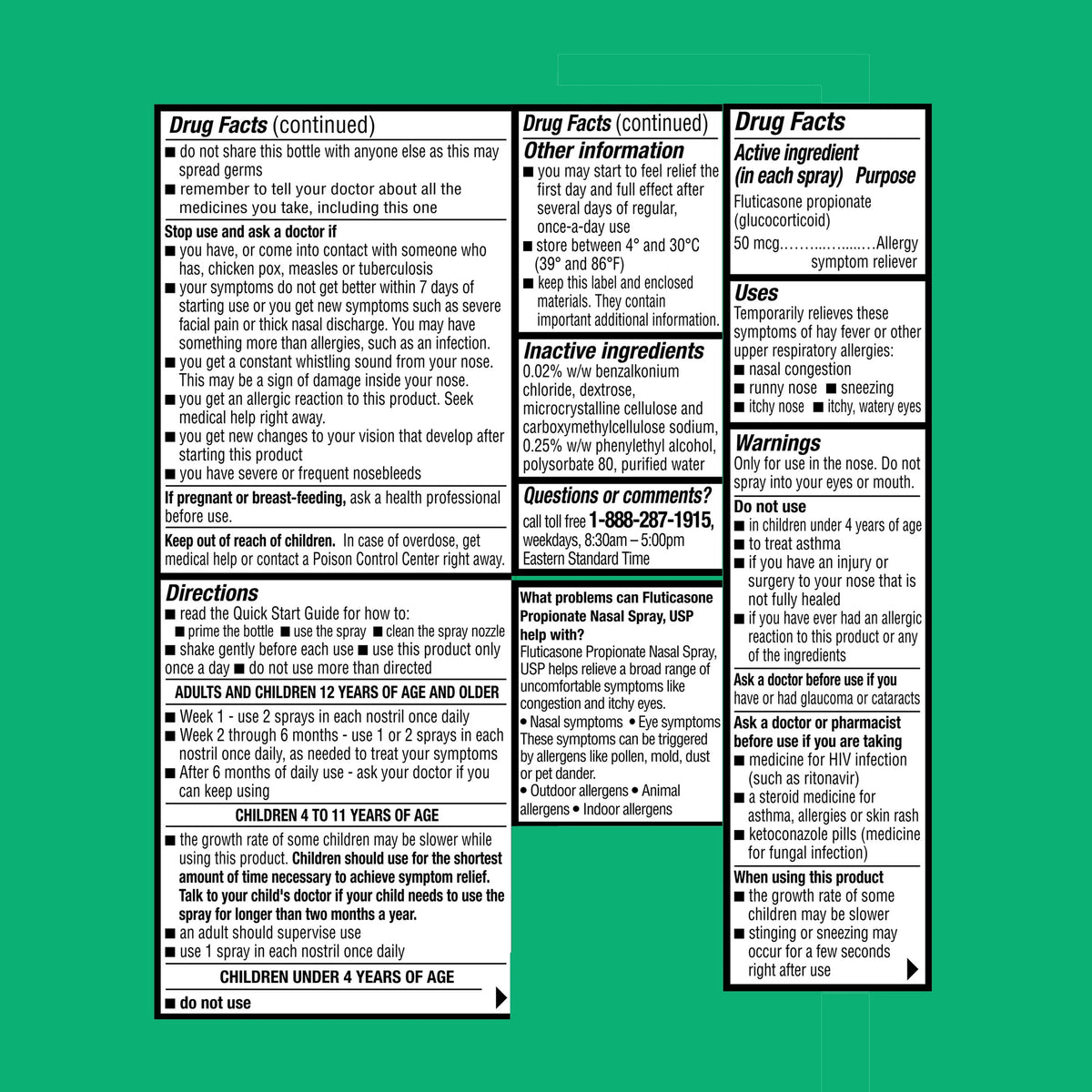 Non-Drowsy Fluticasone Propionate Nasal Spray, 50 mcg, 72 Sprays I27669
