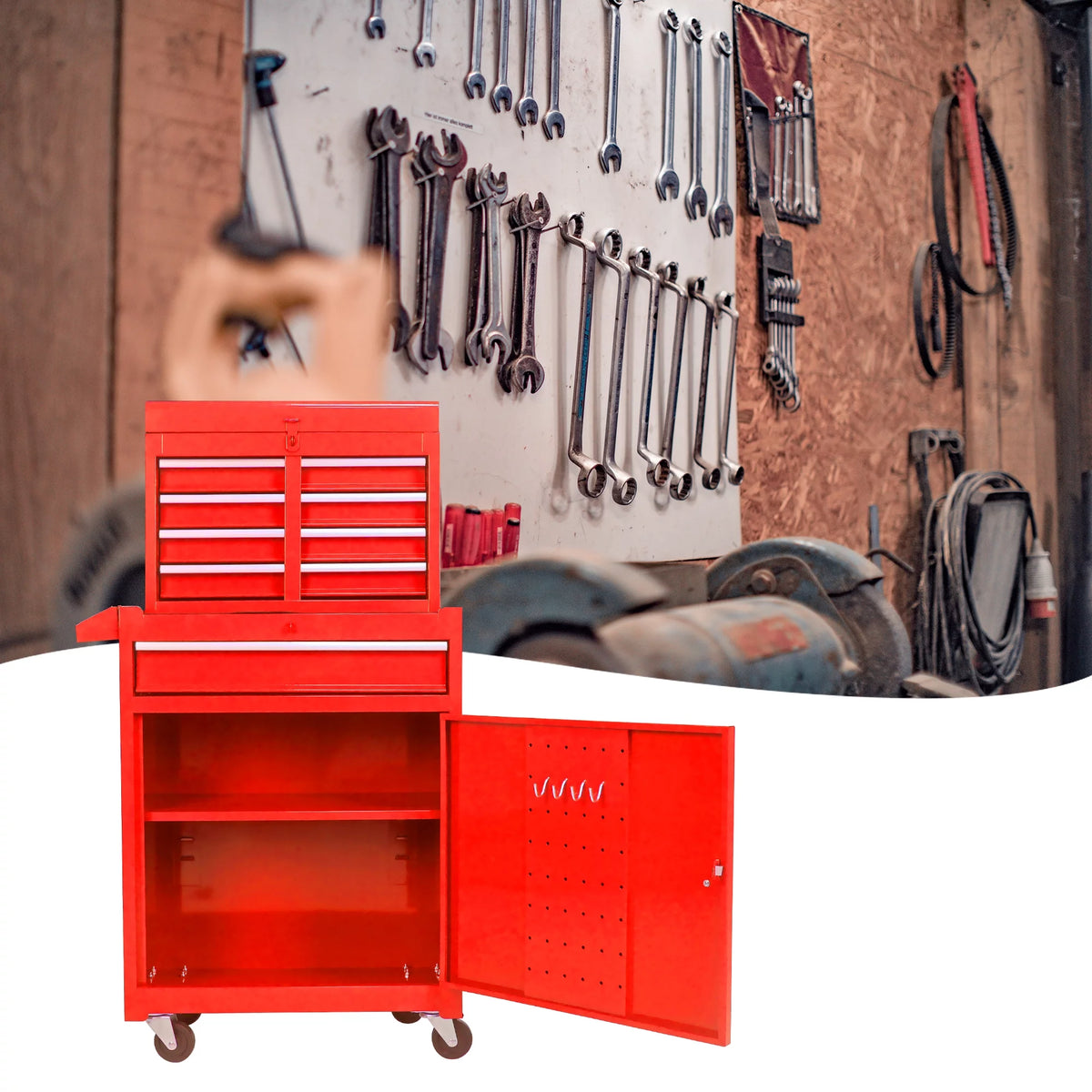 Black 5 Drawer Rolling Tool Chest with Locking System Z6243