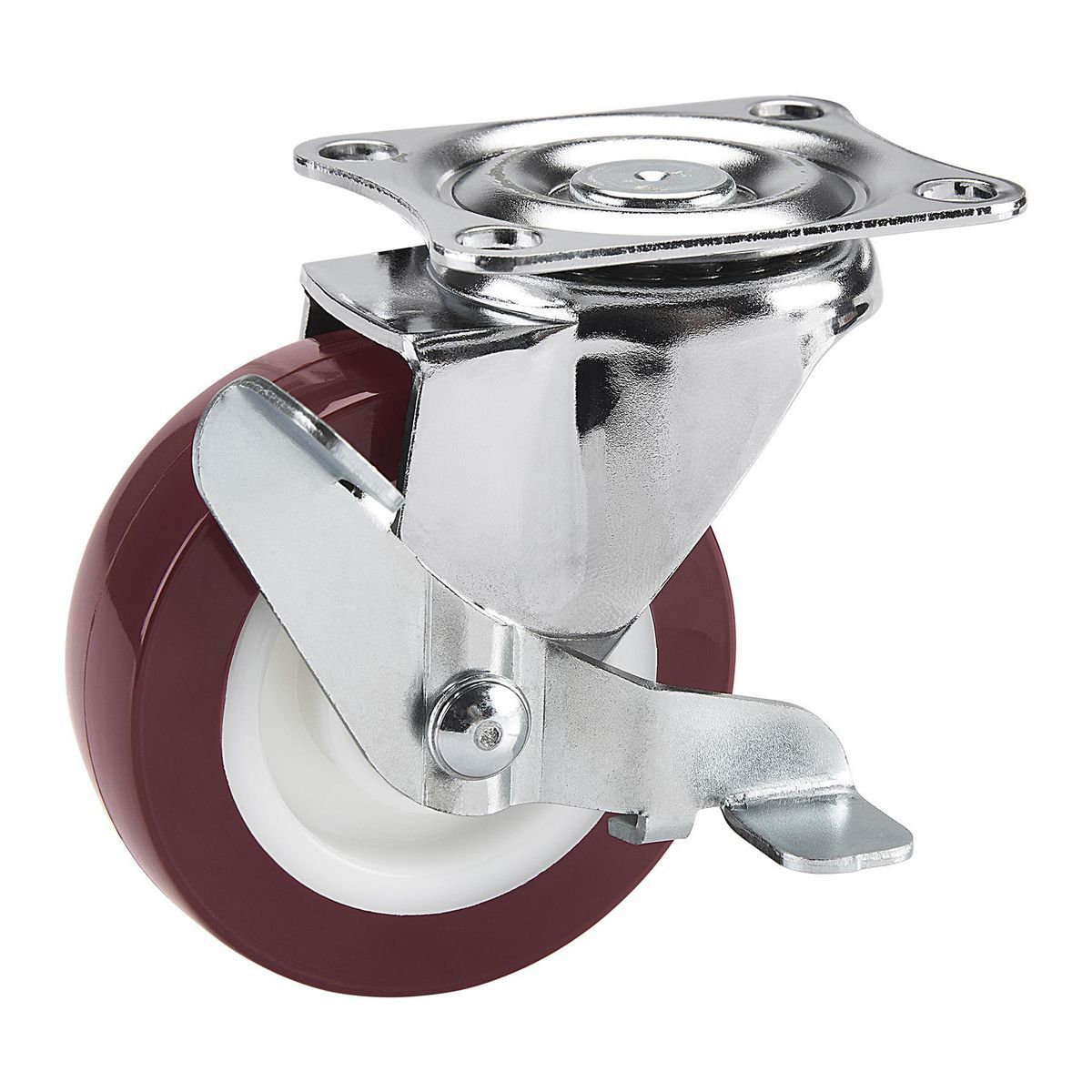3 in. Polyurethane Swivel Caster with Brake E42894