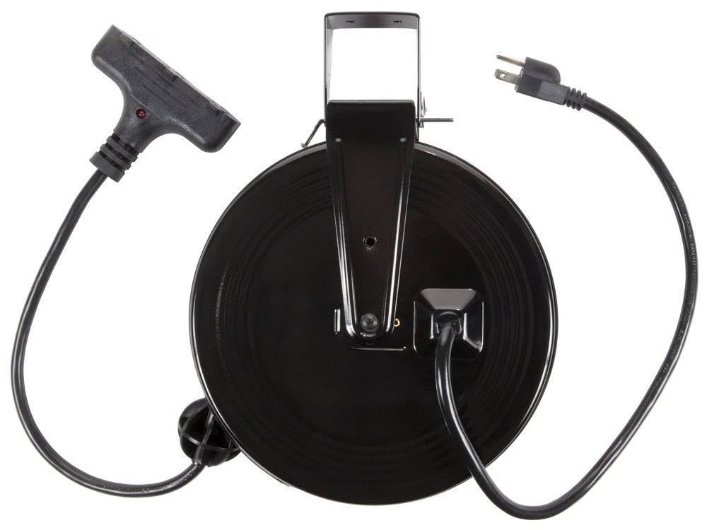 Black 30-Foot Cord Reel D7355