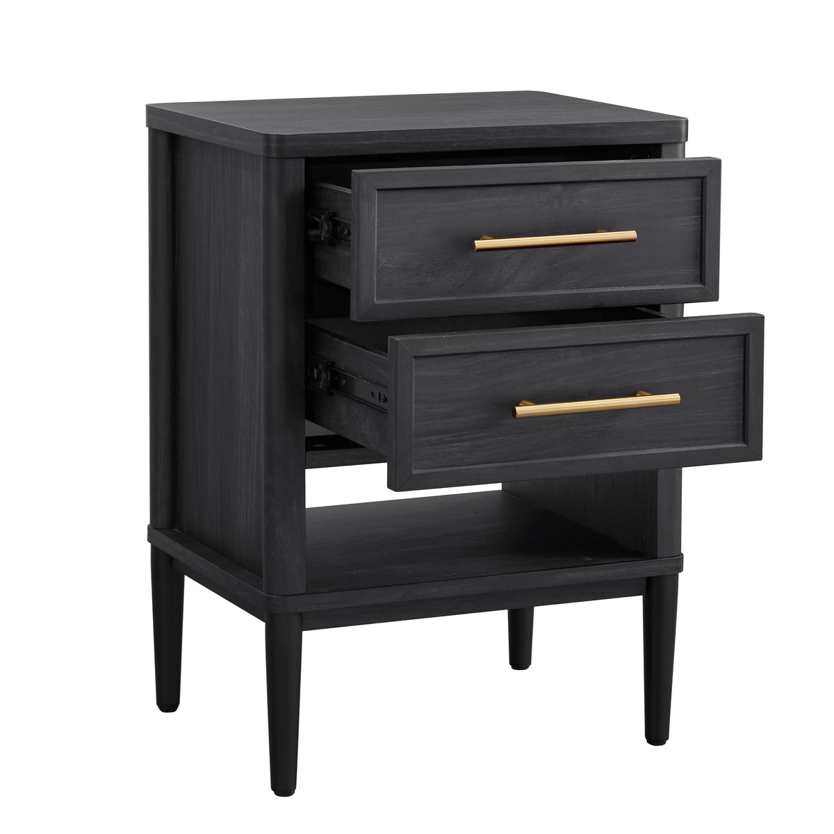 2 Drawer Charcoal Finish Nightstand K4990