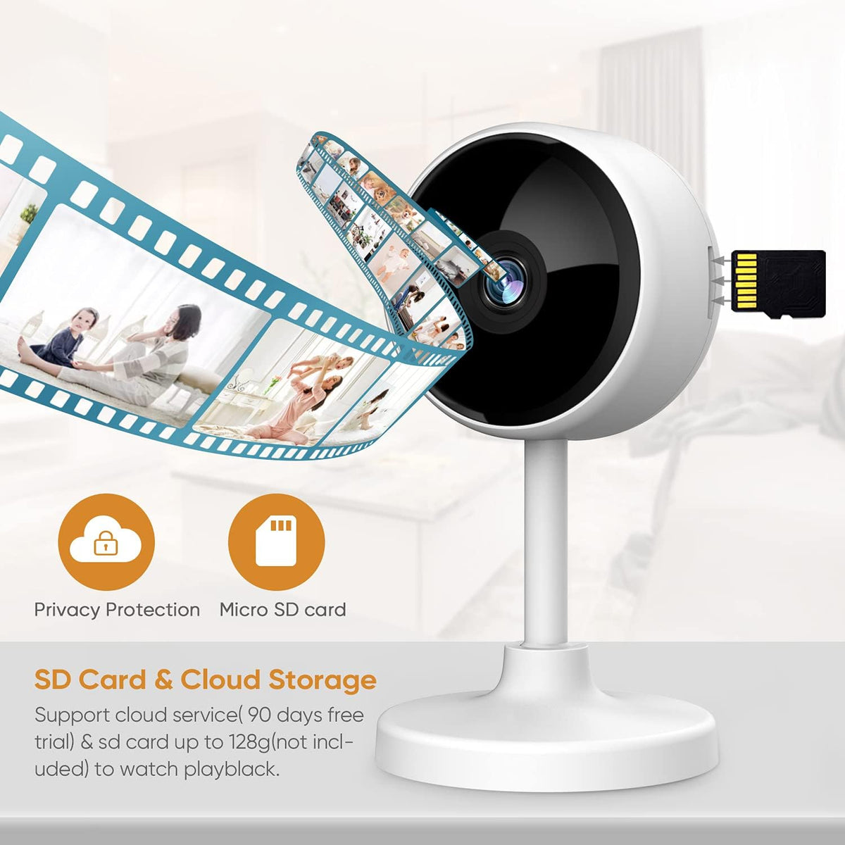 Indoor Security Camera 2 Pack 1080P WiFi Camera with Night Vision I244