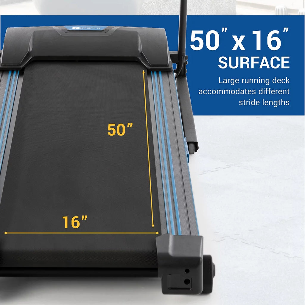 Folding Treadmill with Cushioned Deck and LCD Display U9407