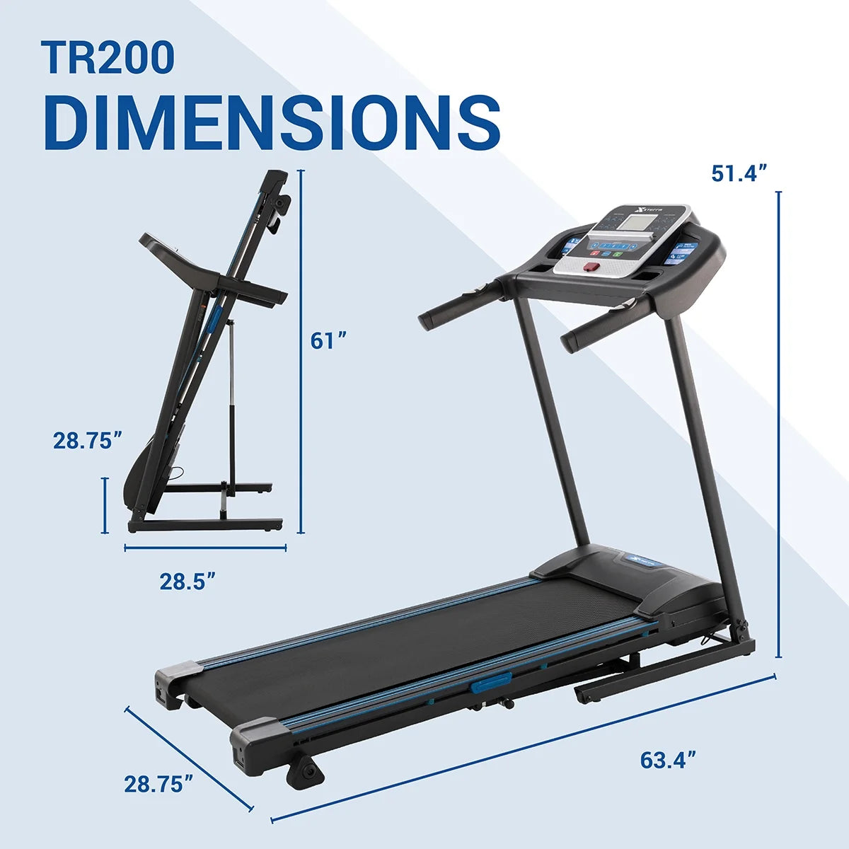 Folding Treadmill with Cushioned Deck and LCD Display U9407