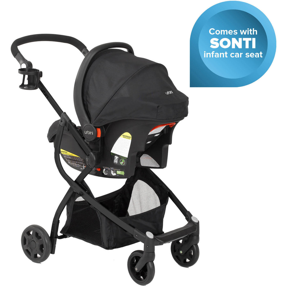 Black Stroller with Car Seat M831