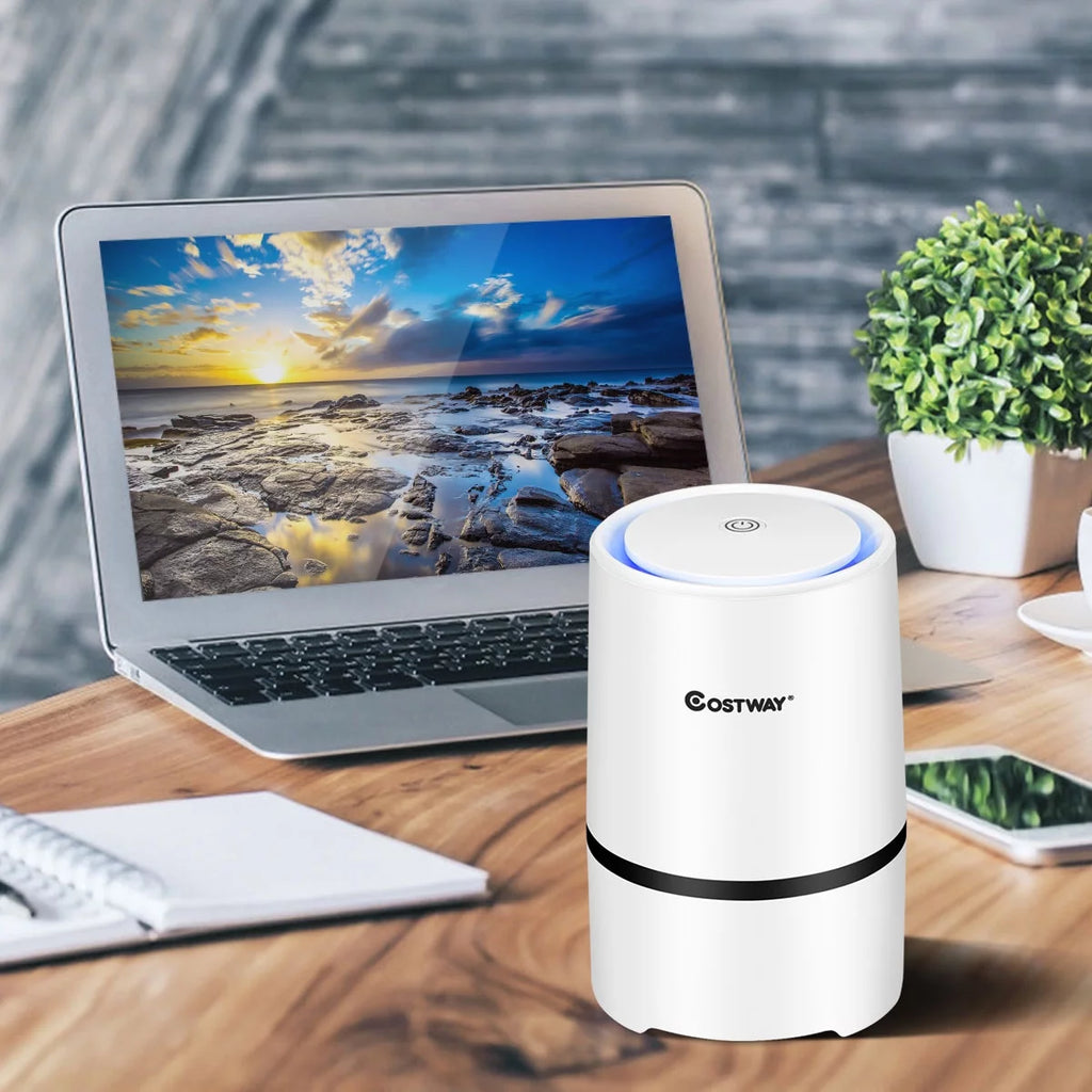 Air Purifier Mini Ionic HEPA with 3-in-1 Composite Filter Nightlight Z762