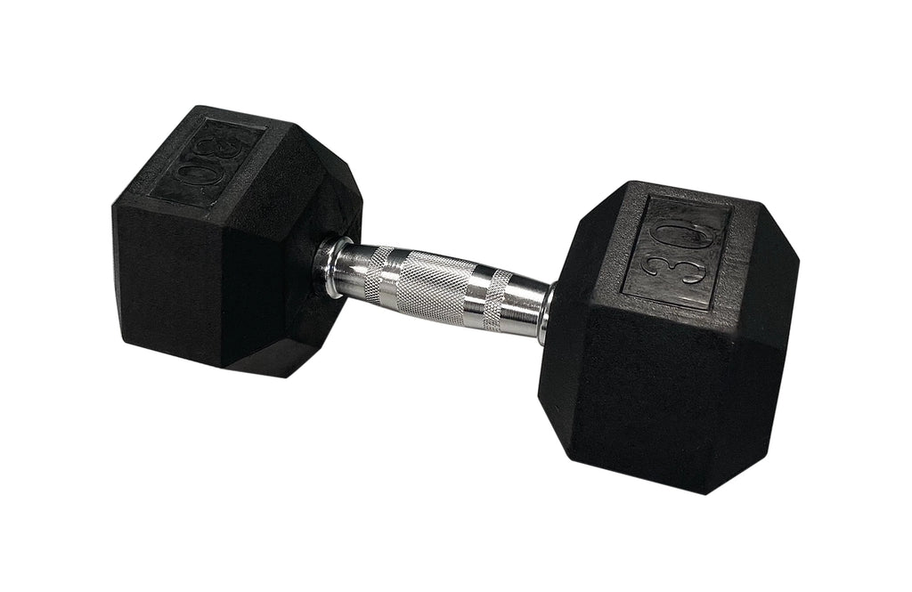 30lb Rubber Hex Dumbbell E28573