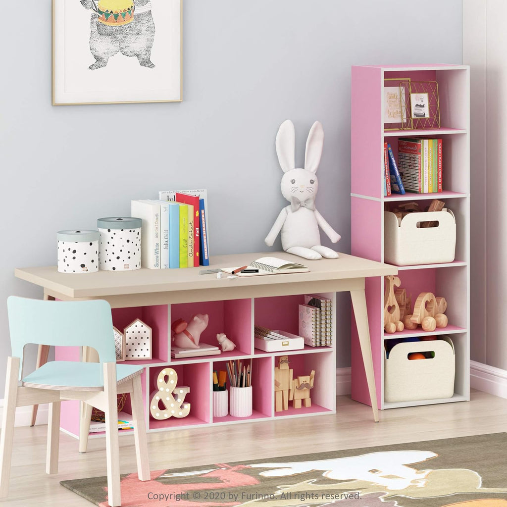 5-Tier Reversible Color Open Shelf Bookcase D900