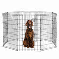 8 Panel 42-Inch Black Dog Playpen K127683