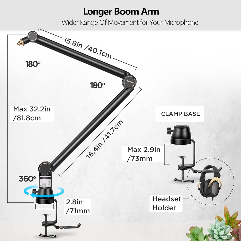 Mic Arm Desk Mount with 3/8 to 5/8 Adapter H90792