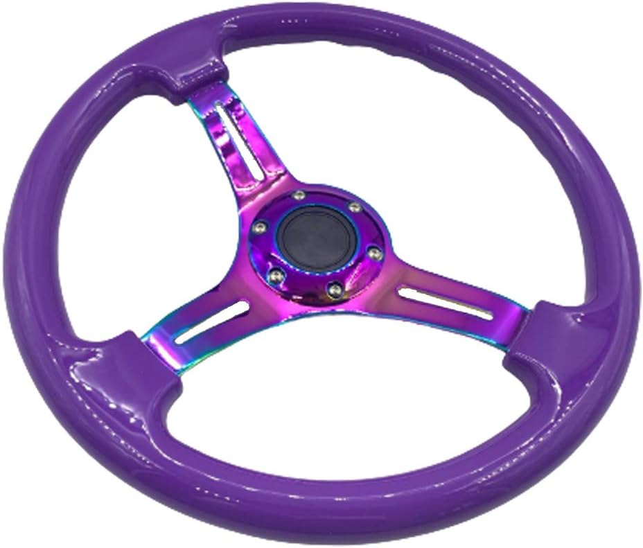 14 inch Deep Dish Car Racing Steering Wheel with Horn T422957