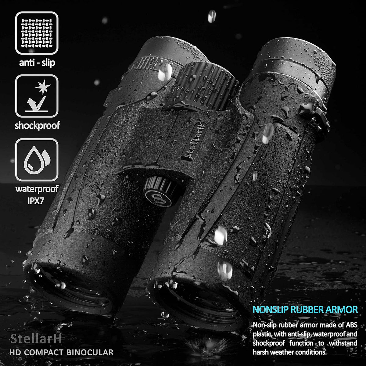 10x42 Waterproof Binoculars with Tripod and Smartphone Adapter D956241