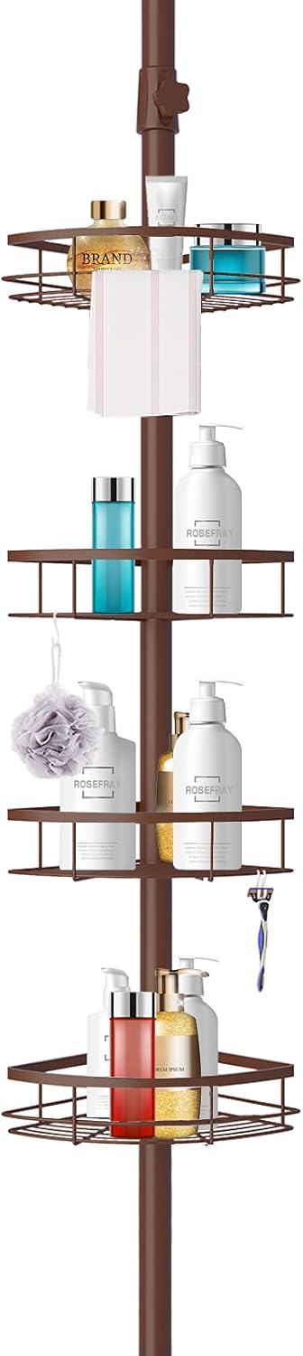 Rustproof 304 Stainless Steel 4 Tier Adjustable Shower Shelf P211