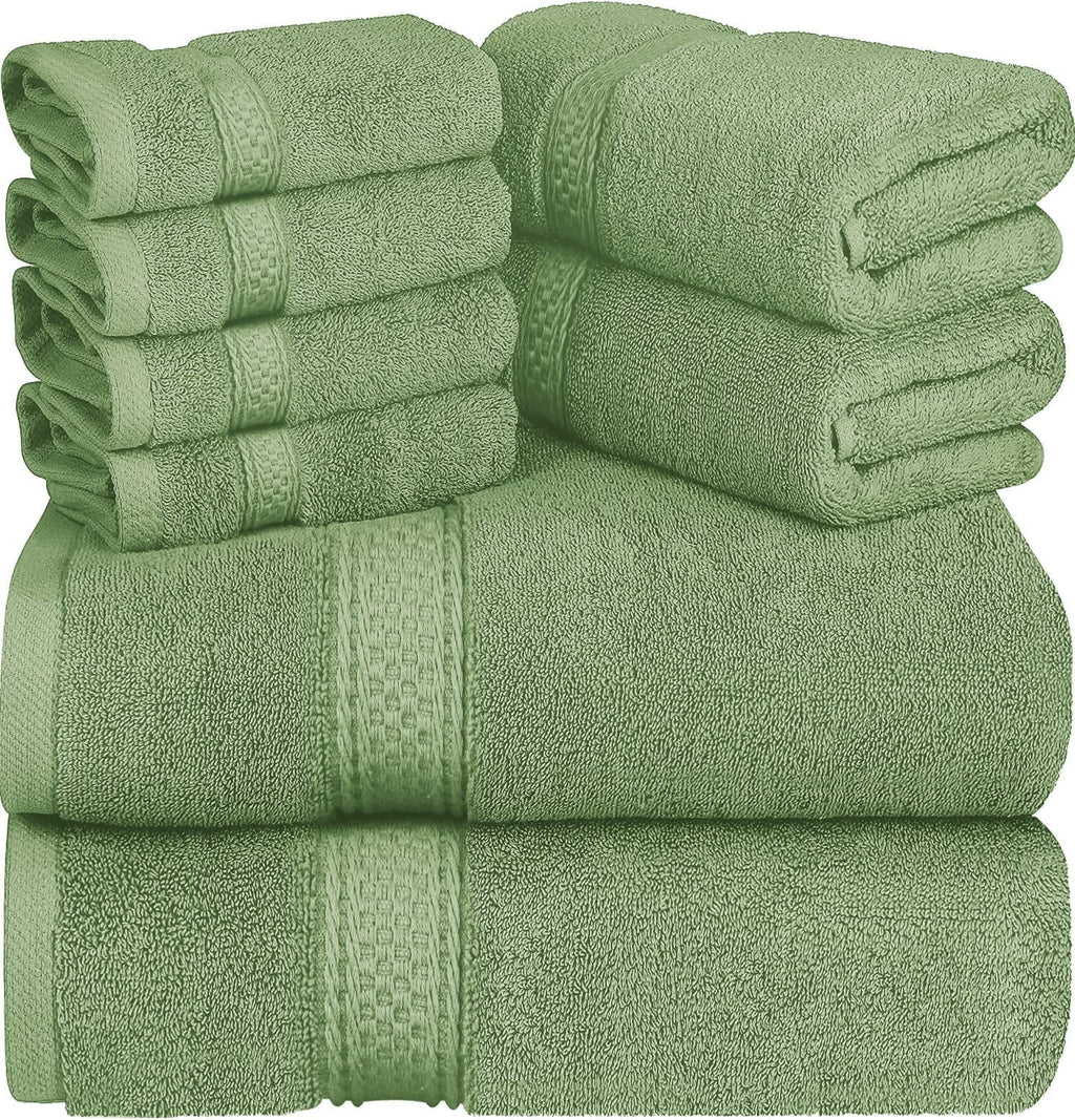 8 Piece Beige 650 GSM 100% Cotton Bath Towels Set W593