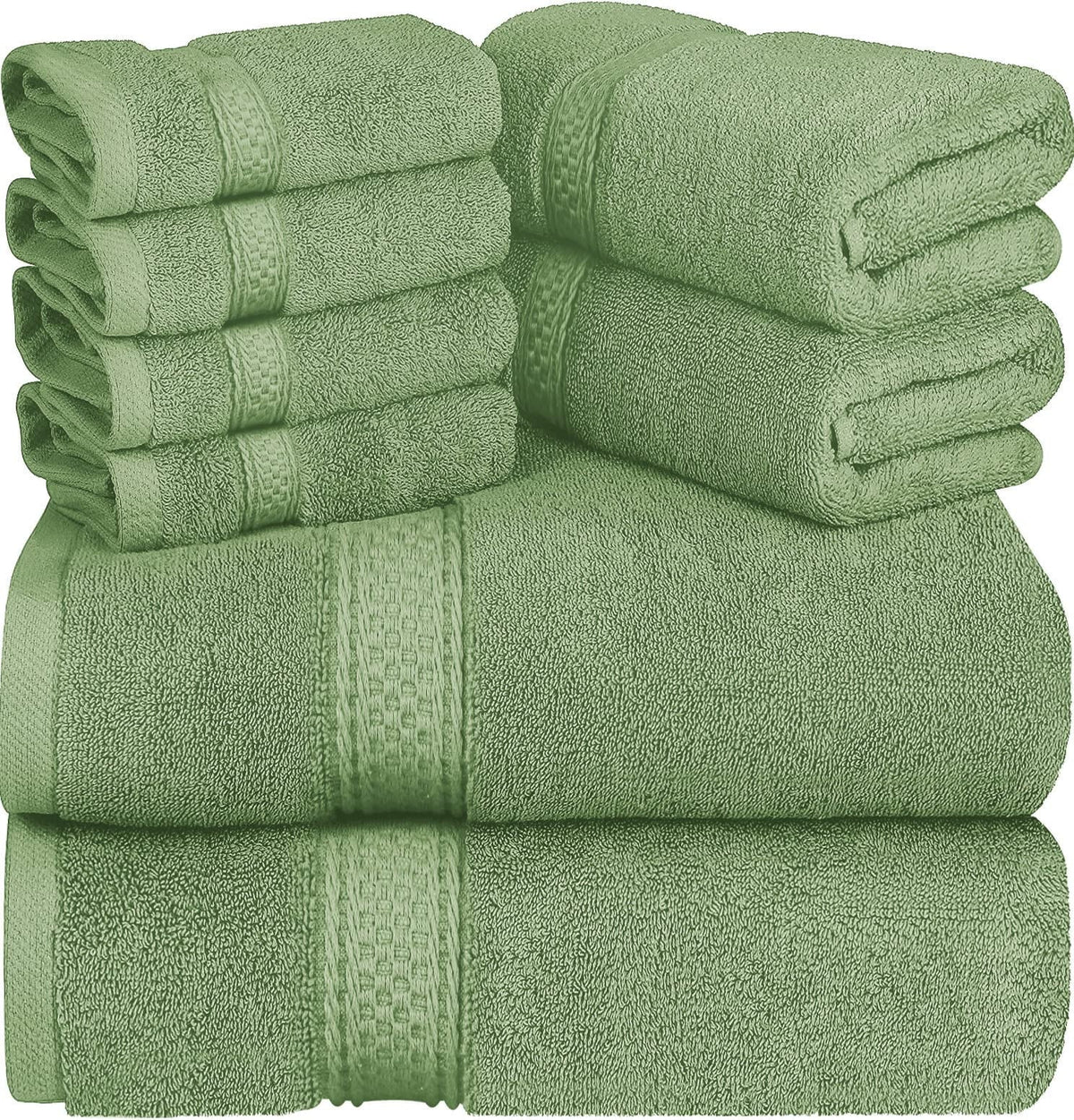 8 Piece Beige 650 GSM 100% Cotton Bath Towels Set W593