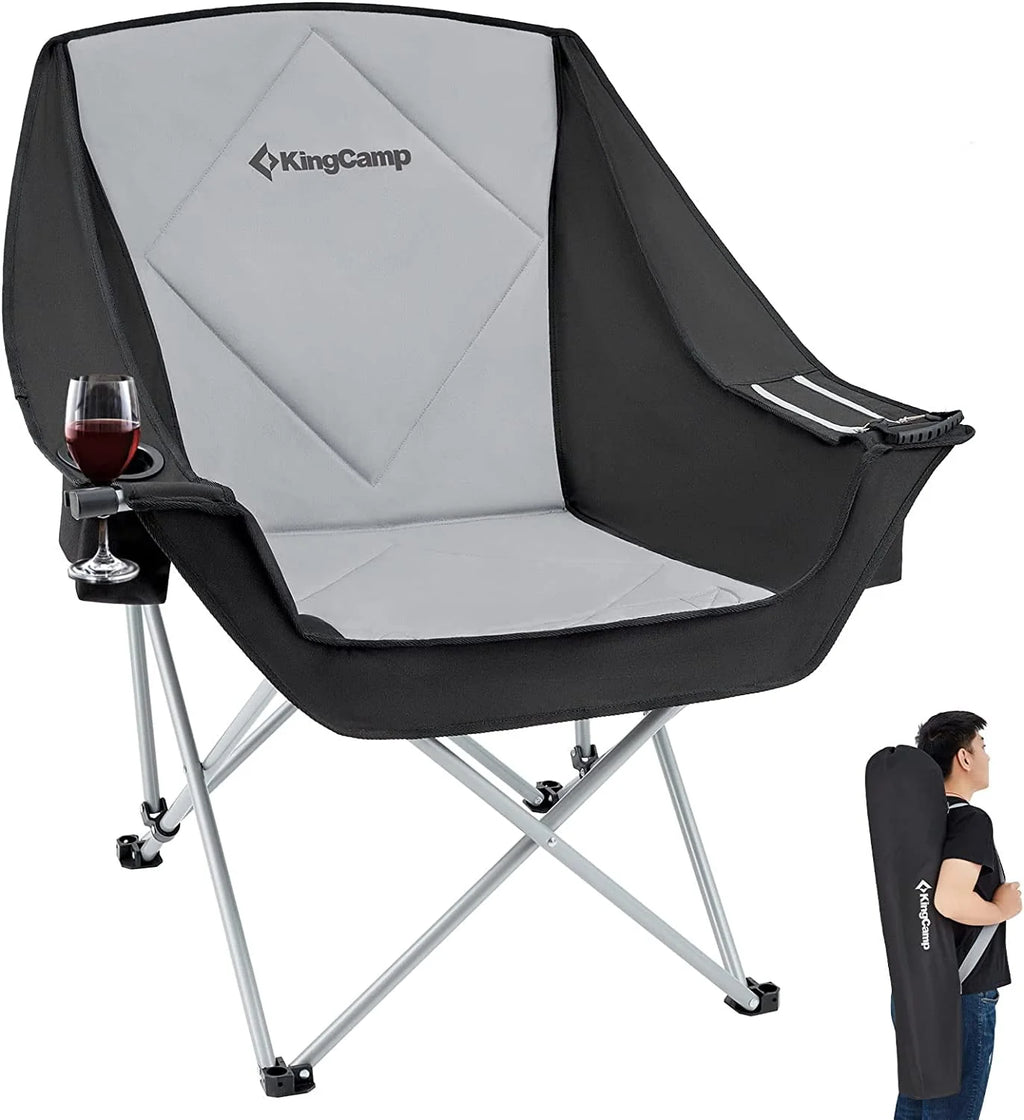 Oversized Folding Camping Chair Black G351091