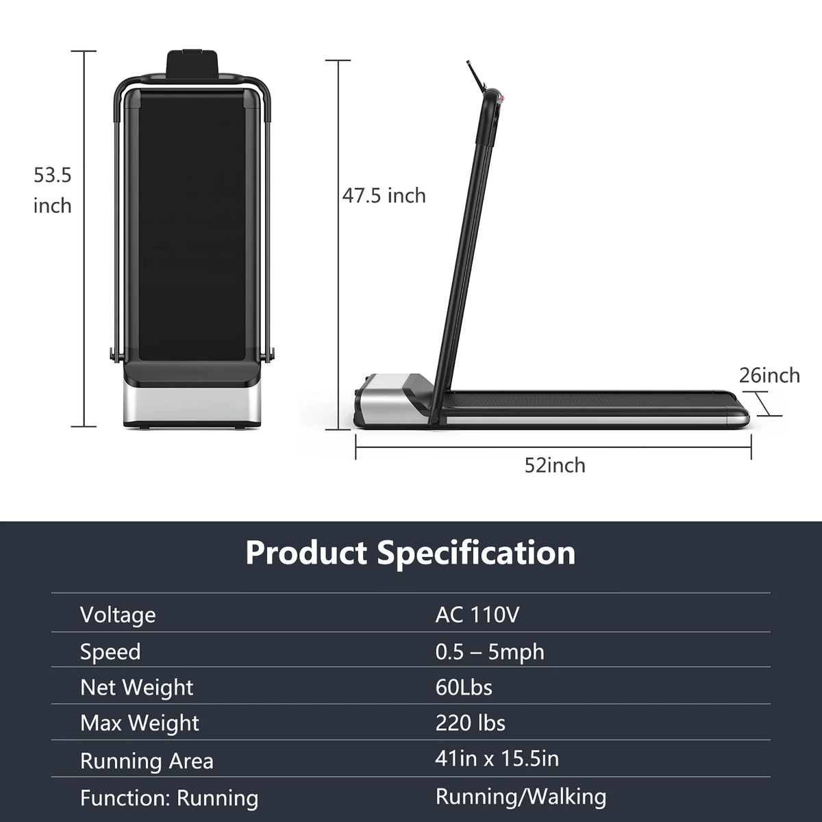 Ultra-Thin Folding Treadmill G745806