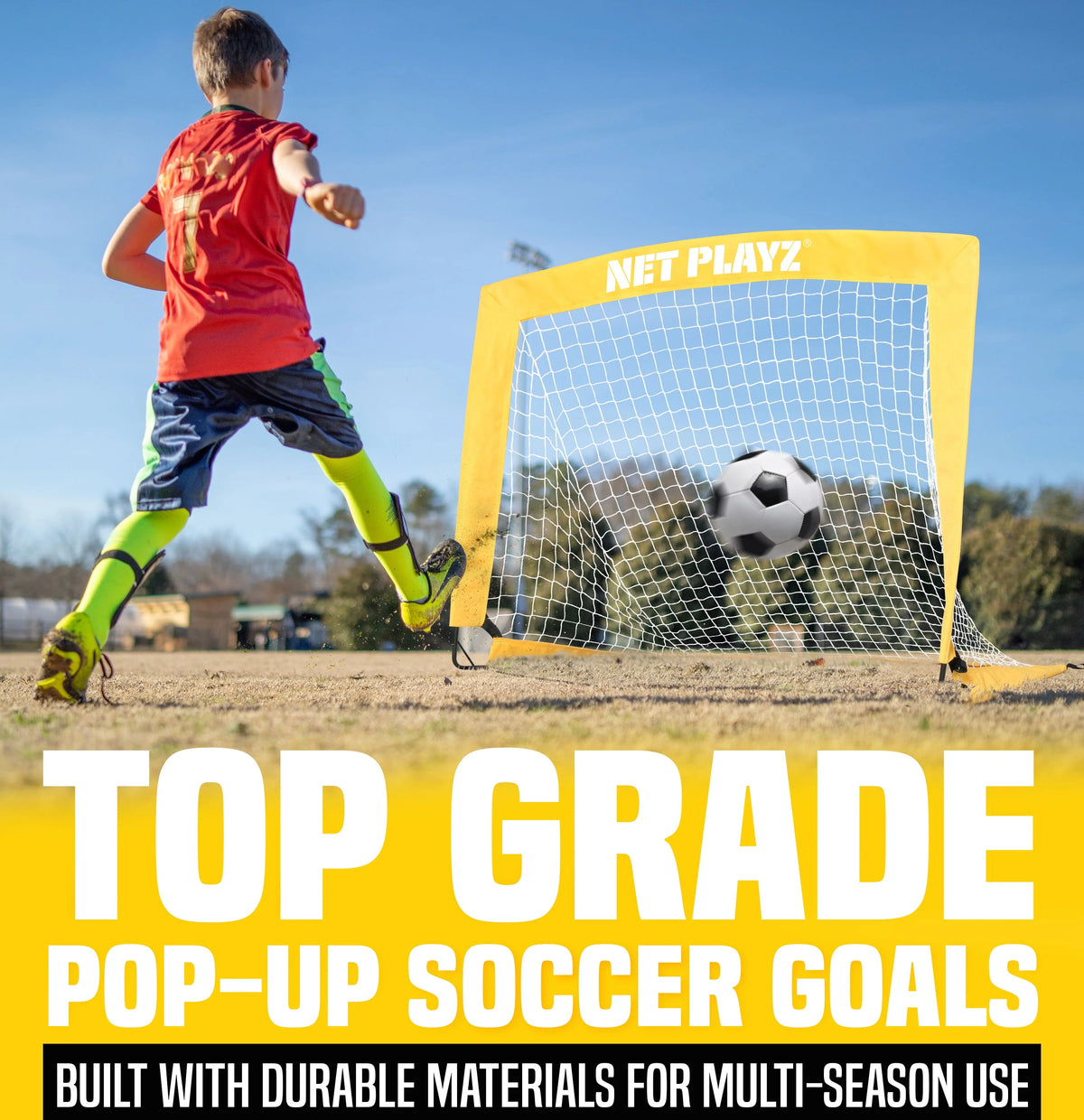 Set of 2 Pop-up Kids Soccer Goals L7943